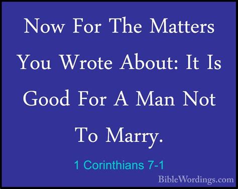 1 Corinthians 7 - Holy Bible English - BibleWordings.com