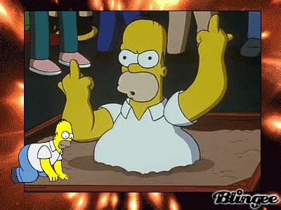 Homer fait un doigt d'honneur Picture #126669836 | Blingee.com