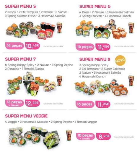 Menu at Hanami Sushi restaurant, Carnaxide, Av. dos Cavaleiros 60