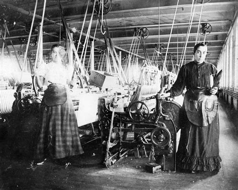 Women Working the Looms at Lowell Mills C.1880 Photograph by Old Image ...