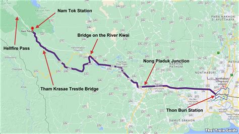 Map of the Death Railway – Richard Barrow's Thai Train Guide