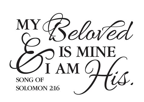 Song of Solomon 2:16 My Beloved is Mine and I Am His Bible - Etsy