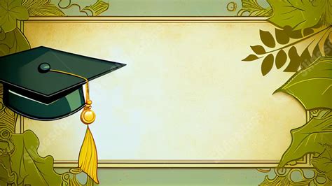 Graduation Green Leaves Border Powerpoint Background For Free Download ...