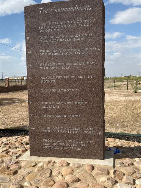 Ten Commandments Monument near the Cross in Midland Texas in 2022 ...