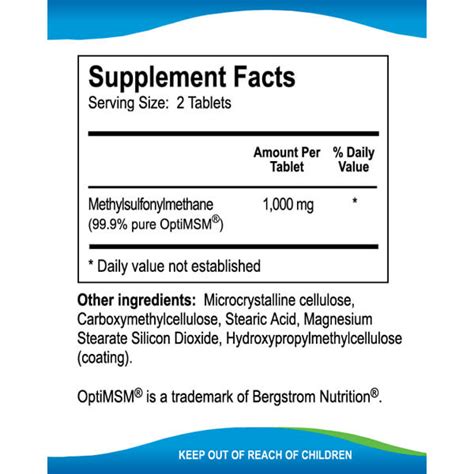 MSM Tablets Supplement (1,000 mg) | Kala Health, Inc.