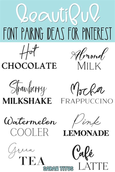 Beautiful Font Pairing Ideas For Pinterest Pins | Font pairing, Cool ...