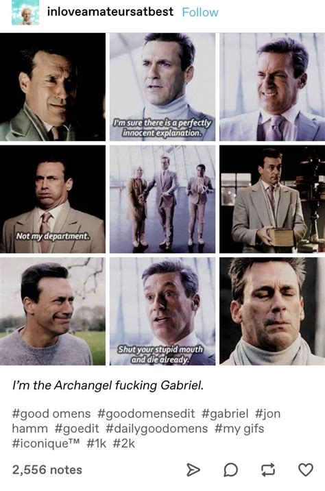 Gabriel — Good omens | Good omens book, Fandom memes, Gabriel