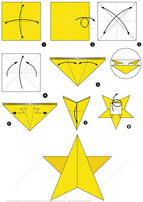 How to Make an Origami Star Instructions | Free Printable Papercraft ...