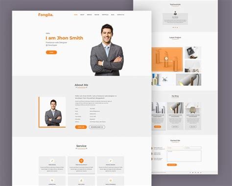 Free Personal Portfolio Website Template | Free portfolio template ...