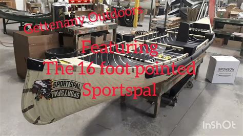 Canoe 16 foot pointed Sportspal / Radisson & accessories - YouTube