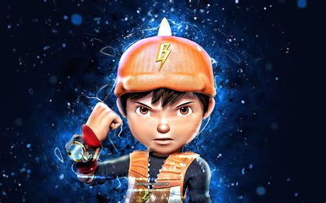 1179x2556px, 1080P Free download | BoBoiBoy, , blue neon lights ...