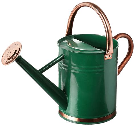 Green Watering Can With Copper Details transparent PNG - StickPNG