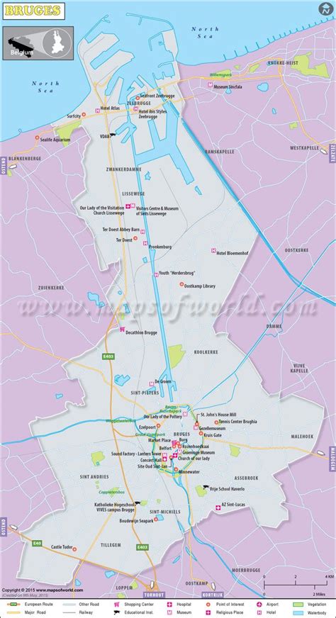 Bruges Map, City Map of Bruges, Belgium | Belgium map, Bruges, Belgium