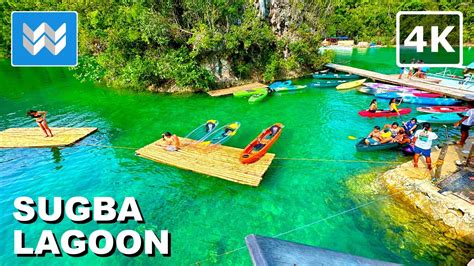 [4K] Sugba Lagoon Kayaking & Cliff Jumping in Siargao Island ...