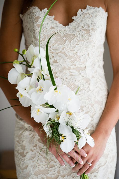 Simple White Orchid Bouquet