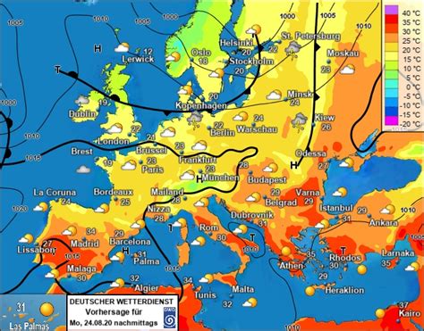 UK and Europe weather forecast latest, August 24: Map turns blue with ...