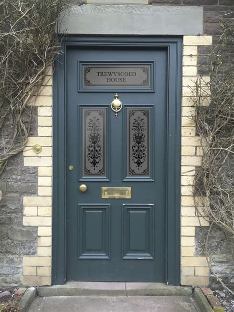 Victorian Etched Glass Door Panels - Abergavenny