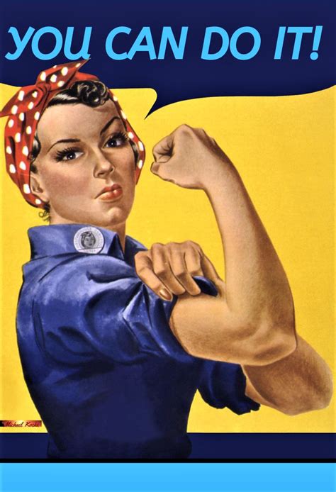 YOU CAN | Rosie the riveter, Rosie the riveter poster, Women poster