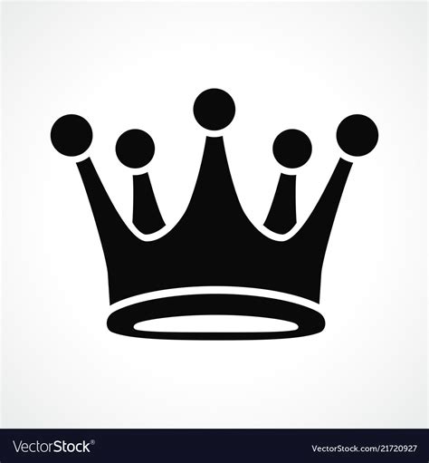 Crown icon black design Royalty Free Vector Image