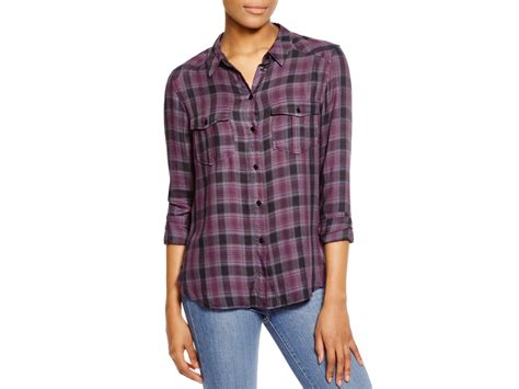 Lyst - Paige Mya Plaid Shirt in Purple