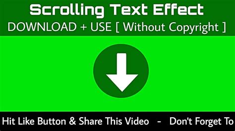 Continuous Scrolling Text Effect Green Screen Template Free Download ...