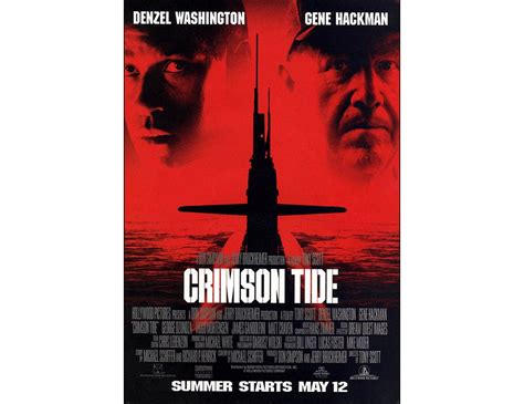 Crimson Tide Movie Poster 1995 Action One Sheet Artwork - Etsy