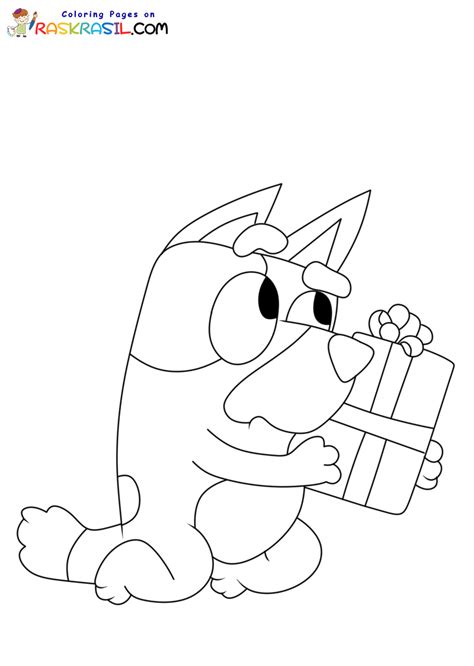 Bluey Christmas Coloring Pages