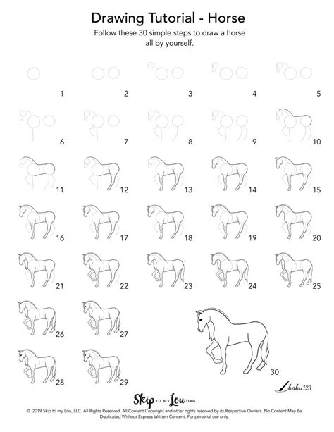 How To Draw A Horse Step By Step For Kids Easy