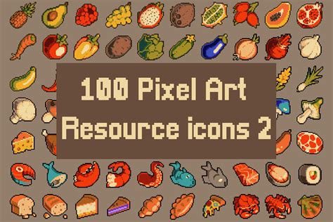 Resource 32x32 Icons Pixel Art Assets - CraftPix.net