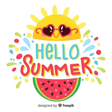 Free Vector | Hello summer