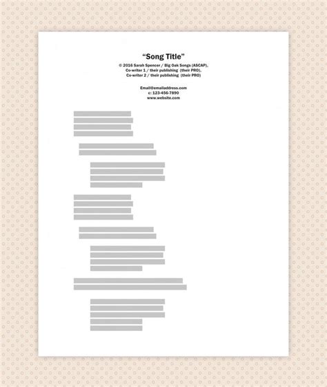 How I Format All My Lyric Sheets • SongFancy | Me too lyrics, Writing ...