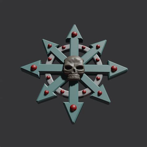 STL file Chaos logo, Warhammer 40k.・Model to download and 3D print・Cults