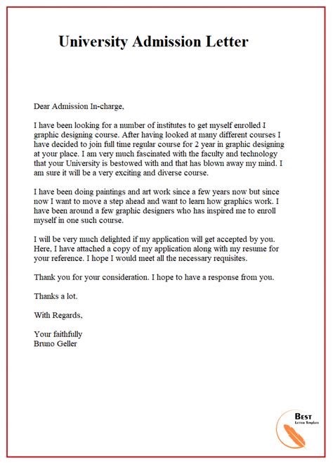 15+ Cover Letter Sample For University Admission | Cover Letter Example ...