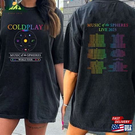 Coldplay World Tour Shirt Music Of The Spheres Europe Sweatshirt Hoodie ...