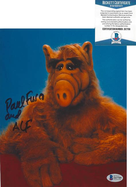 PAUL FUSCO SIGNED ALF CREATOR & PUPPETEER 8×10 SHOW PHOTO BECKETT COA ...