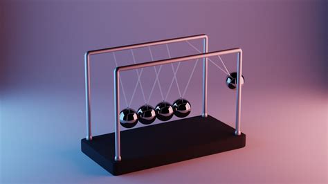 Newton pendulum 3D model animated | CGTrader