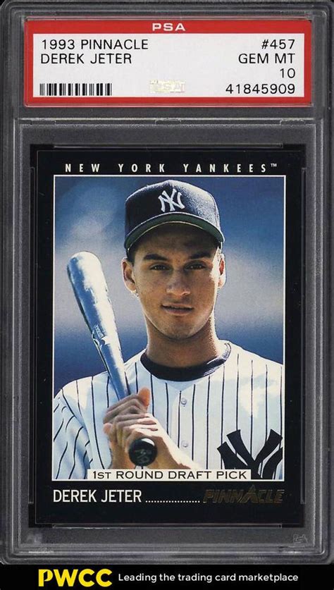 1993 Pinnacle Derek Jeter ROOKIE RC #457 PSA 10 GEM MINT (PWCC) | Derek ...