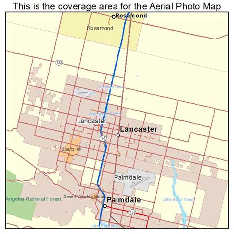 Aerial Photography Map of Lancaster, CA California