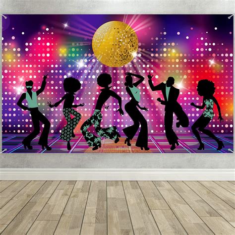 Disco party dekorationer tillbehör, stort tyg 70-tal 80-tal 90-tal ...