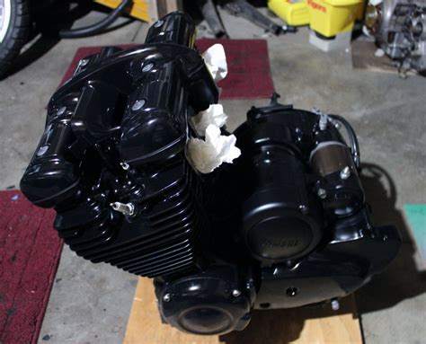 Bmw motorcycle black engine paint