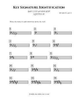 Key Signatures - Bass Clef by Jon Blanck | Teachers Pay Teachers