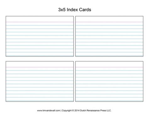 21 Index Card Template For Word - Free Popular Templates Design