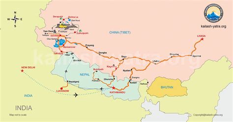 Another map of Mount Kailash. Sacred Mountain, Lhasa, Bhutan, New Delhi ...