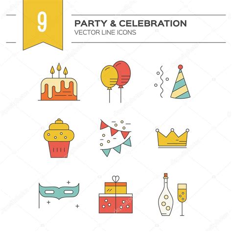 Party and event planning icons — Stock Vector © Favetelinguis199 #91642596