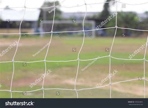 Football Field Blurred White Goal Background Stock Photo 595942865 ...