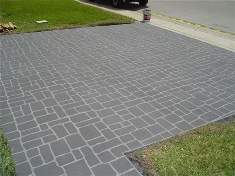 Driveway stencil and texture | Driveway design, Concrete driveways ...