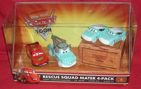 Buy Disney Pixar Cars Toon Rescue Squad Mater 4 Pack with Burnt ...