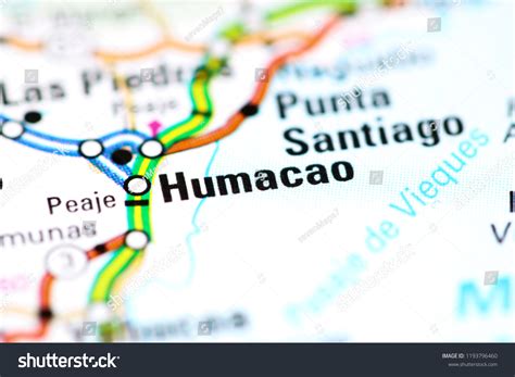 Humacao Puerto Rico On Map Stock Photo 1193796460 | Shutterstock