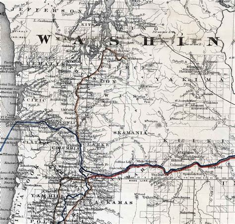 1880 Mapa del Municipio de Colton Oregón y Territorio de | Etsy