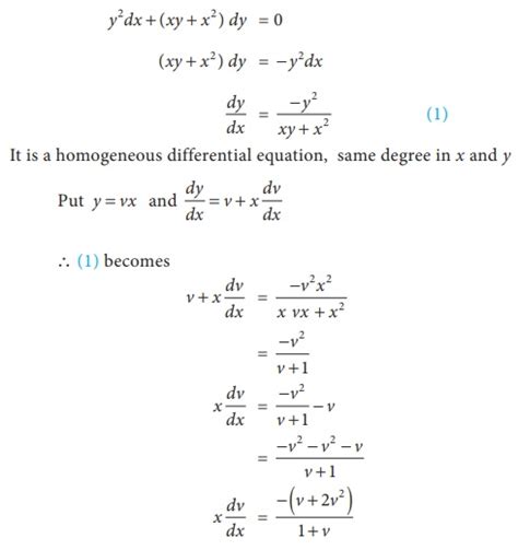 Homogeneous Differential Equations: Solved Example Problems - with ...